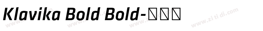 Klavika Bold Bold字体转换